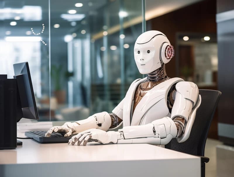 AI agent performing ordinary human job